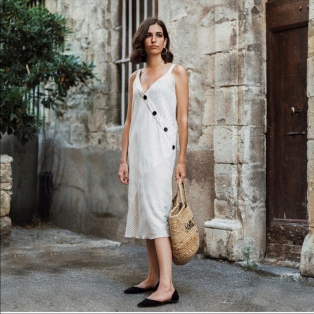 Zara Button Knit MIDI Dress